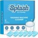 Splash Spotless Washing Machine Cleaner for HE Front Load & Top Load Washers, 6 Count (Pack of 1)
