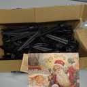 100-Pack Christmas Light Yard Stakes, 5.5 Inch Lighting Stakes for C7 C9 Christmas Lights Outdoor, Universal Yard Stakes for Outdoor Holiday Lights Use on Garden Lawn Patio Pathway Walkway  Black