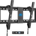 Mounting Dream UL Listed TV Mount for Most 37-75 Inch TV, Universal Tilt TV Wall Mount Fit 16", 18", 24" Stud with Loading Capacity 132lbs, Max Vesa 600 x 400mm, Low Profile Flat Wall Mount Bracket (Black)