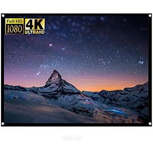 60 inch Anti Crease Projector Screen 4:3 Foldable Projection Screen, Double Sided Projection Curtain, Projector Movies Screens for Home Theater Outdoor Indoor, Wall Bound onto A Frame