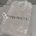 La Jolie Maison Fluted Cardboard Storage Baskets with Leather-Like Lids, Sturdy Stackable Paper Boxes Decorative Tray,Set of 3 Ivory