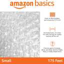 Amazon Basics Bubble Wrap for Moving, Packing, Shipping and Storage, Perforated Protective Cushioning for Fragile Items, 12-inch x 175-ft Long Roll, Small 3/16", Clear