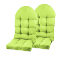 Adirondack Chair Cushion, Rocking Chair Cushion 44x19.4x4 inch, High Back Patio Cushions of Upper and Lower with Ties, Sunscreen and Fade-Resistant (Sharp Green, 2)