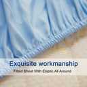 SONORO KATE Bed Sheet Set Super Soft Microfiber 1800 Thread Count Luxury Egyptian Sheets Fit 18-24 Inch Deep Pocket Mattress Wrinkle-4 Piece (Lake Blue, King)