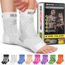 BLITZU Compression Socks for Plantar Fasciitis, Foot, Arch & Ankle Support L/XL 