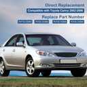 4-Piece Car Door Moulding Trim Weatherstrip Window Seal for Toyota with Camry 2002-2006 - Includes Electroplated Seal Trims 75710-33080, 75720-33080, 75730-33080, 75740-33080