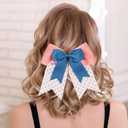 4Pcs Cute Hair Clips Pink Green Bow Blue Pink Blue Polka dot Bow for Women Princess Witch Hair Accessories for Halloween Christmas Gifts