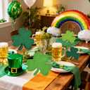 2 x St. Patrick's Day Shamrock Decorations, Wooden Saint Patrick Day Irish Ornament Wood Sign Tiered Tray Decor Set of 4, Green Clover Table Top Decoration for Home, Shelf, Door, Office Party