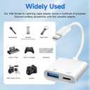 [Apple MFi Certified] Lightning to USB 3.0 Camera Adapter with Charging Port, High Speed OTG Adapter for iPhone iPad, Support SD Card Reader, 4K Video Transfer, MIDI Keyboard, Mic, Flash Drive, Mouse