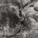 Lotus Karen Faux Fur Blanket Black - Big Bubble Rabbit Fluff King Throw for The Bed Large Fluffy Fuzzy Cozy Thick Furry Plush Shaggy Blankets 108x90 Inches