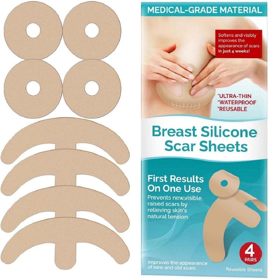 Silicone Scar Sheets, Silicone Scar Sheets for Breast, Washable & Reusable, to Reduce and Smooth the Scar, Exp 2028/02/15