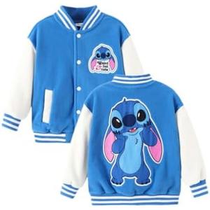 Disney Minnie Mickey Stitch Princess Frozen Elsa Marvel Jacket Lightweight Coat Button up Color Block Sweatshirt 10, 11 Years