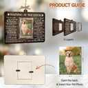 2 x Dog Memorial Photo Ornament – Waiting at the Door – Three Layer Wooden Plaque – Pet Memorial Gifts for Dogs – Bereavement Gifts for Grieving Pet Owners – in Remembrance Ornament with Photo Slot