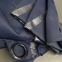 NICETOWN Stone Blue Floral Curtains Blackout 84 inch Length for Bedroom Living Room, Thermal Insulated Grommet Room Darkening Pattern Drapes for Boys Kids Mans Home Decoration (2 Panels, 52 by 84)