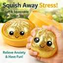 Glitter Dumpling Squishies with Box, Mystery Dumplings Stress Relief Balls Fidget Sensory Toy ( Pink)