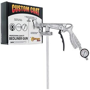 Custom Coat Professional Quality Bedliner Application Gun with Regulator - Fits 1 Liter U-Pol Raptor Bottles
