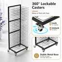 Art Drying Rack 27 Removable Shelves,Mobile with Locking Wheels,