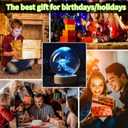 3D The Tree of Life Crystal Ball Night Light with 16 Color LED Wooden Base with Remote Control3.15 Inch The Tree of Life Glass BallCool Desk Decor Gifts for Kids Girls Boys Friends Fans