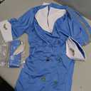 Morph Air Hostess Costume for Women Blue - Retro Stewardess Outfit Womens - Flight Attendant Costume for Women (Small)