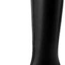 DREAM PAIRS Women Knee High Boots 2 Inch Kitten Heel Fashion Square Toe Wide Calf Long Boots (9, Black)