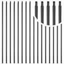 Iron Balusters For Stair Case Interior,  32 Pcs Iron Balusters for Staircase, 1/2" x 44" Wrought Iron Baluster, Square Metal Balusters Hollow Straight Iron Spindles for Stairs Satin Black Deck Railing