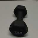 Amazon Basics Neoprene Dumbbell Hand Weights, Easy to Hold, 12 Pounds, Black