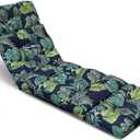 Outdoor Chaise Lounge Chair Cushions Waterproof Printing Lounge Chairs Cushion with Ties Long Cushions Replacement for Indoor Outdoor Furniture,75 x 24 x 3.9, 74.8x23.6x3.9in