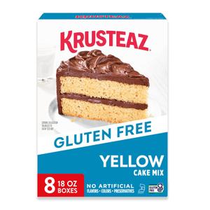 Krusteaz Gluten Free Yellow Cake Mix, No Artificial Flavors, Colors, or Preservatives, 18 oz Boxes (Pack of 8)