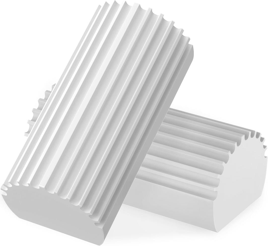 2-Pack Damp Clean Duster Sponge, Sponge Cleaning Brush, Duster for Cleaning Blinds, Glass, Baseboards, Vents, Railings, Mirrors, Window Track Grooves and Faucets (Gray)