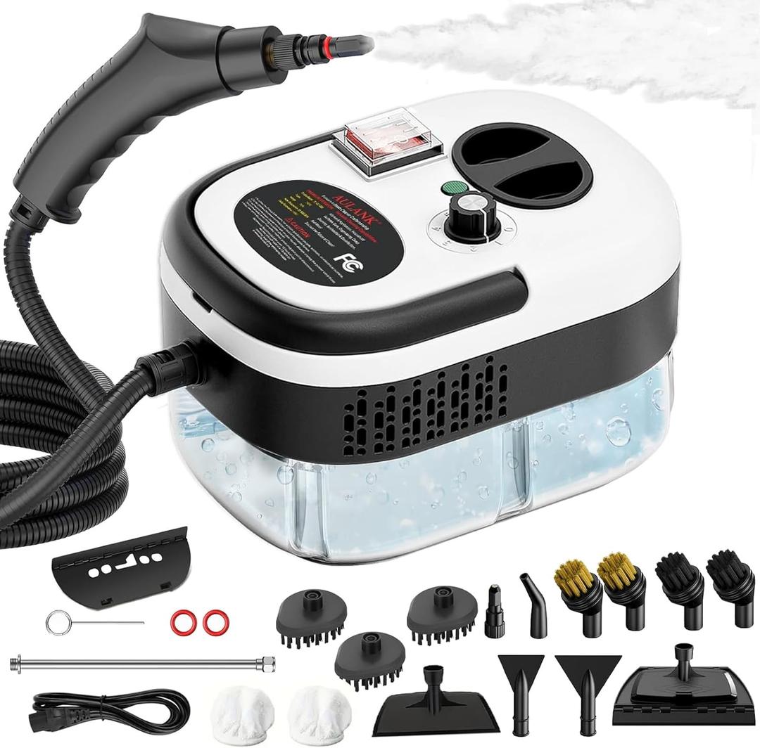 Steam Cleaner Steamer for Cleaning 2500W Handheld Steam Cleaner 6-Gears Adjustable, 15s Heat-Up, 1.2L Tank, Car Steamer for Furniture,Kitchen,Grout,Floor,Tile, Couch And Car