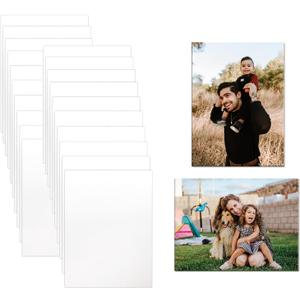CHONOVO 20 Pcs Sublimation Photo Blanks 10x12 Inch Metal Sublimation Sign Blanks Aluminum Sublimation Blank DIY Photo Sign Wall Frame Poster for Living Room Bedroom White(Thickness 0.45mm)