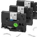 HSe-211 HSe211 Compatible with Brother Heat Shrink Tube P Touch TZe HSe Heat Shrink Tubing 5.8mm 0.23'' Wire Cable Labels for Brother PT-E300 E500 P900 P750WVP, 3-Pack, Black on White