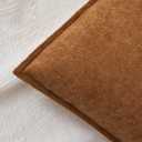 Kevin Textile 14x22 Inch Lumbar Pillow Cover 1 Pack Soft Boucle Textured Decorative Waterproof Rectangle Cushion Elegant Accent Pillow for Couch Sofa Chair Bed Home Decor Indoor Outdoor Brown