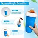 Slushie Cup slushie maker cup Magic Quick Frozen Smoothies CupSlushie Machine for Home Squeeze Slushie Cup diy slushie maker cup Gifts (BlueGreen)