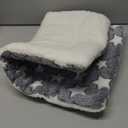 Mora Pets Dog Bed Crate Pad Ultra Soft Pet Bed with Cute Star Print Washable Crate Mat for Large Medium Small Dogs Reversible Fleece Dog Crate Kennel Mat Cat Bed Liner 22-Inch Grey