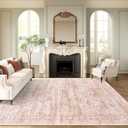 6x9 Area Rug for Living Room Washable Non-Slip Modern Rugs for Bedroom Dining Room Ultra-Thin Indoor Pink Rug