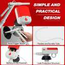 Keimi Portable Fuel Transfer Pump with Hand Trigger Nozzle for Quick Stop, 3.8 GPM, 51" Extra Long Hose, Battery & USB Powered, 4 Can Adapters, Leak-proof Gas Pump for Gasoline, Diesel and Kerosene