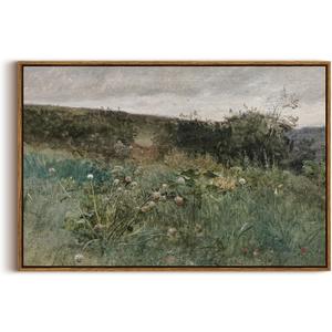 InSimSea Framed Canvas Wall Art Vintage Decor, Rustic Wall Art Room Decor, Classical Paintings, Large Wall Art Prints for Living Room Home Kitchen Farmhouse Bathroom Wall Decor, 20"x30" (Meadow Near Pont-Aven)