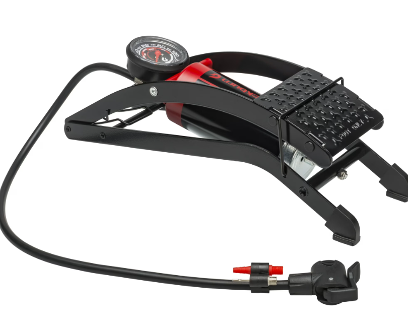 Blackburn Bicycle Foot Pump with Pressure Gauges with Presta and Schrader Valves, Black, 13 inch.