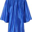 GradClassical Shiny Graduation Cap and Gown 2026 Set with Matching Tassel for Preschool and Kindergarten Boys and Girls (Blue)