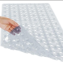 Yimobra Bathtub Mat Non Slip, Machine Washable Shower Floor Mat, Soft on Feet, Bathmat with Drain Holes and Suction Cups, Bathroom Essentials, Clear