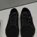 WHITIN Men's Wide Genuine Leather Barefoot Shoes | Minimalist Fashion Sneakers | Zero Drop Sole, Size: 7W, All Black