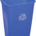 Global Industrial Plastic Recycling Wastebasket, 41-1/4 Qt., Blue