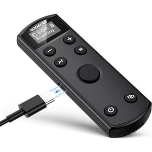 for Canon Wireless Camera Remote Control - Aodelan Rechargeable Shutter Release with OLED Screen for R3/ R10/ M50/ EOS M6 Mark II/R/RP /90D /6D Mark II /R5/T7i/G7 X Mark III;Replaces BR-E1 (Black)