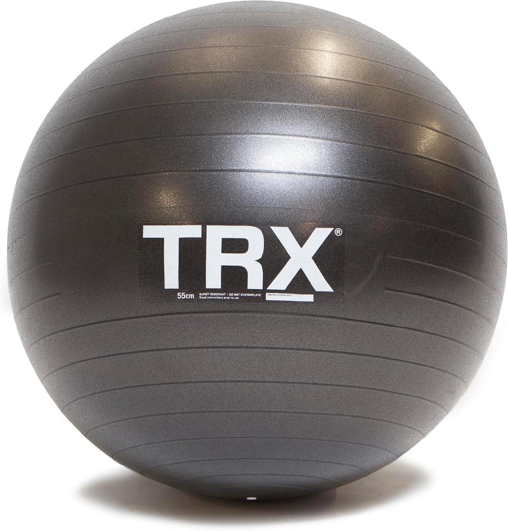 TRX Training Stability Ball for Improving Posture and Core Strength, Yoga Ball for Gym, 55 cm