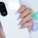 2 x Clear Glitter Silver Cat Eye Gel Nail Polish10ML (magnetic not included)