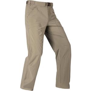FREE SOLDIER Men's Outdoor Cargo Hiking Pants with Belt Lightweight Waterproof Quick Dry Tactical Pants Nylon Spandex (36W x 32L)