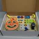 Montessori Toddler Toys - Baby Wooden Busy Board - Sensory Toys with Light Switch - Travel Toys for Educational Toddler Activities for Toddlers 1 2 3 4+ Year Old