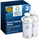 Brita Standard Water Filter for Pitchers and Dispensers, BPA-Free, Replaces 1,800 Plastic Water Bottles a Year, Lasts Two Months or 40 Gallons, Includes 2 Filters