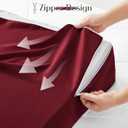 Horbaunal Burgundy Bed Wedge Pillow Cover with Zipper Design, Wedge Pillowcase Protector with Side Pocket for Storage, 24" L x 24" W x 12" H (Pillow Not Include)